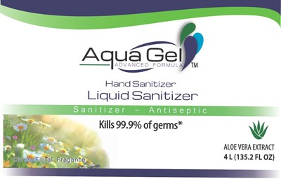 Aqua Gel Hand Sanitizer 4 L (Aqua Gel Liquid Hand Sanitizer 4 L Pdp)